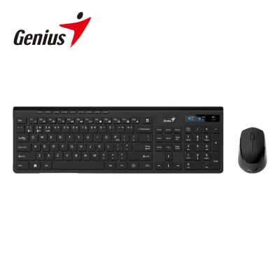 TECLADO GENIUS + MOUSE SLIMSTAR 8230 WIRELESS/BLUETOOTH MULTIMEDIA SP BLACK (31340015407)