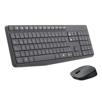 TECLADO LOGITECH + MOUSE MK235 WIRELESS USB SP BLACK (PN 920-007901)