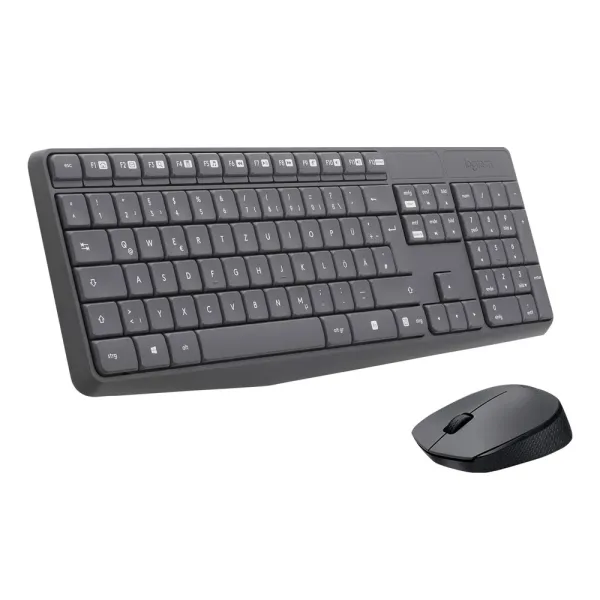 TECLADO LOGITECH + MOUSE MK235 WIRELESS USB SP BLACK (PN 920-007901)