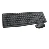TECLADO LOGITECH + MOUSE MK235 WIRELESS USB SP BLACK (PN 920-007901)