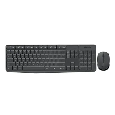 TECLADO LOGITECH + MOUSE MK235 WIRELESS USB SP BLACK (PN 920-007901)
