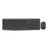 TECLADO LOGITECH + MOUSE MK235 WIRELESS USB SP BLACK (PN 920-007901)