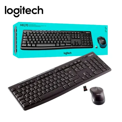 TECLADO LOGITECH + MOUSE MK270 WIRELESS USB BLACK (PN 920-004432)