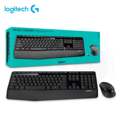 TECLADO LOGITECH + MOUSE MK345 WIRELESS USB SP BLACK (PN 920-007820)