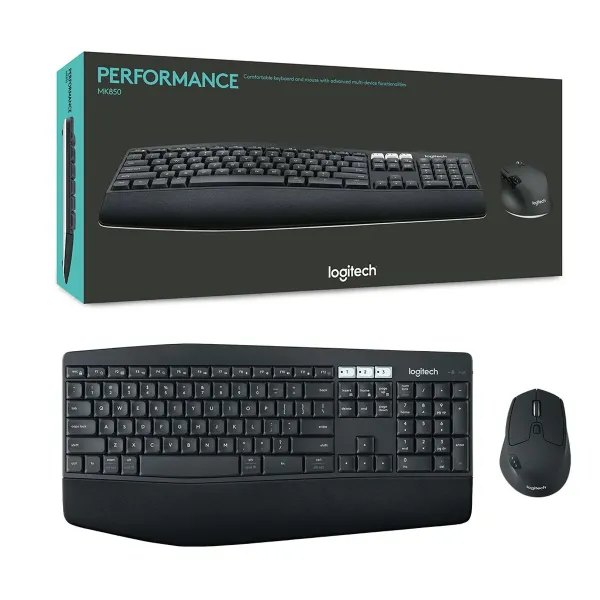 TECLADO LOGITECH + MOUSE MK850 WIRELESS USB BLACK (PN 920-008659)