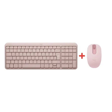 COMBO TECLADO Y MOUSE LOGITECH K250 MOUSE M196 BT INALÁMBRICO ROSADO