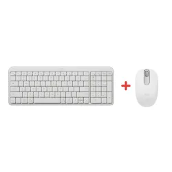 COMBO TECLADO Y MOUSE LOGITECH K250 MOUSE M196 BT INALÁMBRICO BLANCO