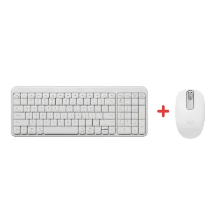 COMBO TECLADO Y MOUSE LOGITECH K250 MOUSE M196 BT INALÁMBRICO BLANCO