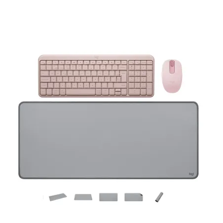 COMBO LOGITEC TECLADO K250 MOUSE M196 PAD MOUSE 300X 700 GRIS