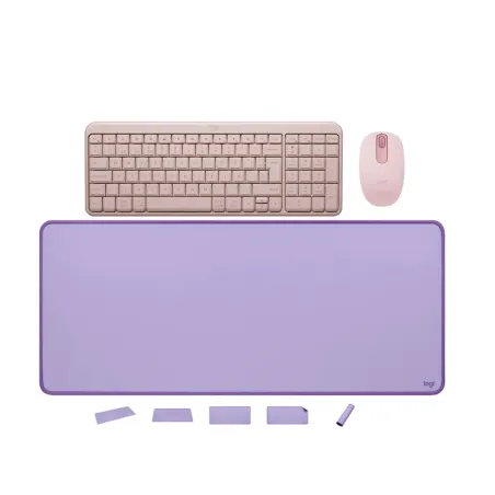 COMBO LOGITEC TECLADO K250 MOUSE M196 PAD MOUSE 300X 700 LILA