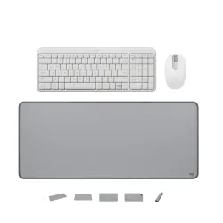 COMBO LOGITEC TECLADO K250 MOUSE M196 PAD MOUSE 300X 700 GRIS