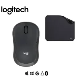 COMBO LOGITECH DE MOUSE M240 Y PAD MOUSE 200X230 NEGRO