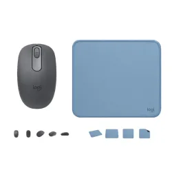 COMBO LOGITECH DE MOUSE M196 Y PAD MOUSE 200x230 AZUL