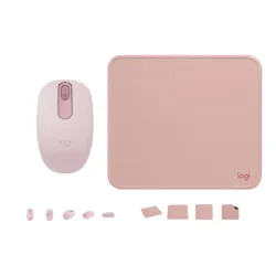 COMBO LOGITECH  MOUSE M196 ROSADO Y PAD MOUSE 200x230 ROSADO