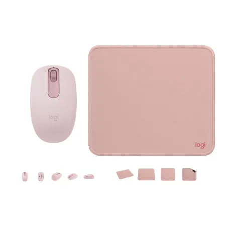 COMBO LOGITECH  MOUSE M196 ROSADO Y PAD MOUSE 200x230 ROSADO