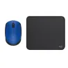 COMBO LOGITECH MOUSE M170 AZUL Y PAD MOUSE 200x230 NEGRO