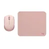 COMBO LOGITECH MOUSE M170  Y PAD MOUSE 200x230 ROSADO
