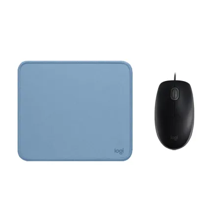 COMBO LOGITECH MOUSE M110 NEGRO Y PAD MOUSE 200x230 AZUL