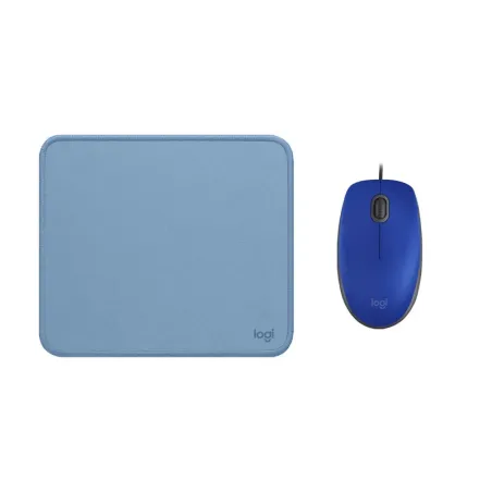 COMBO LOGITECH MOUSE M110 Y PAD MOUSE 200x230 AZUL