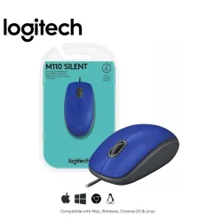 COMBO LOGITECH MOUSE M110 Y PAD MOUSE 200x230 AZUL