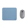 COMBO LOGITECH MOUSE M110 GRIS Y PAD MOUSE 200x230 AZUL