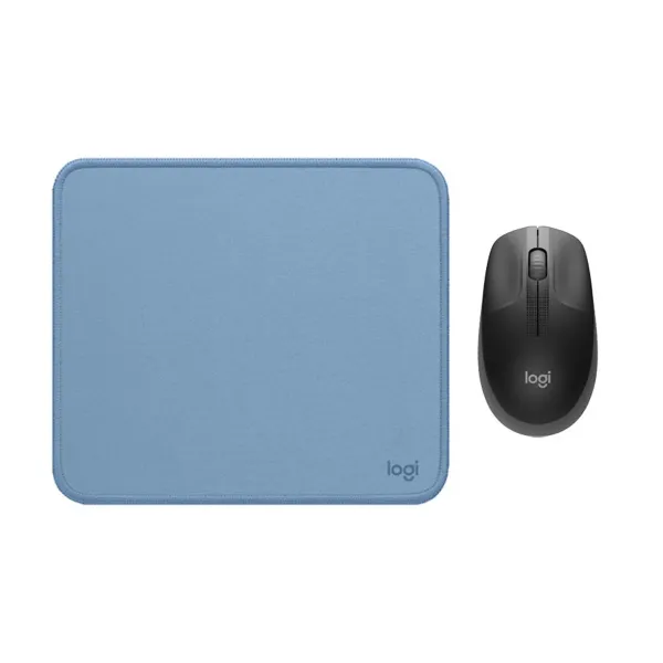COMBO LOGITECH MOUSE M190 CARBON PAD MOUSE 200x230 AZUL