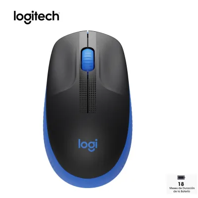 COMBO LOGITECH MOUSE M190 AZUL PAD MOUSE 200x230 NEGRO