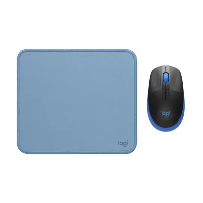 COMBO LOGITECH MOUSE M190 AZUL PAD MOUSE 200x230 AZUL