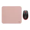 COMBO LOGITECH MOUSE M190 ROJO PAD MOUSE 200x230 ROSADO