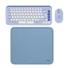COMBO LOGITECH TECLADO  + MOUSE POP ICON LILA BLUETOOTH+PAD MOUSE 200X230 AZUL