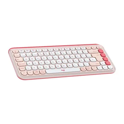 COMBO LOGITECH TECLADO + MOUSE POP ICON  BLUETOOTH+PAD MOUSE 200X230 ROSADO