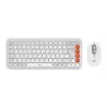 COMBO LOGITECH TECLADO + MOUSE POP ICON  BLANCO BLUETOOTH+PAD MOUSE 200X230 AZUL