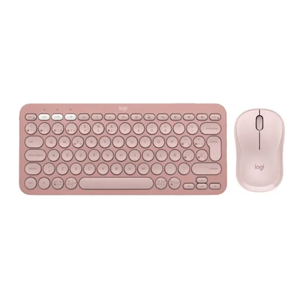 COMBO LOGITECH TECLADO K380S+MOUSE M240 COLOR ROSADO