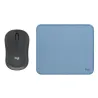 COMBO LOGITECH MOUSE M240 NEGRO PAD MOUSE 200X230 AZUL