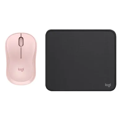 COMBO LOGITECH DE MOUSE M240 ROSADO PAD MOUSE 200X230 NEGRO