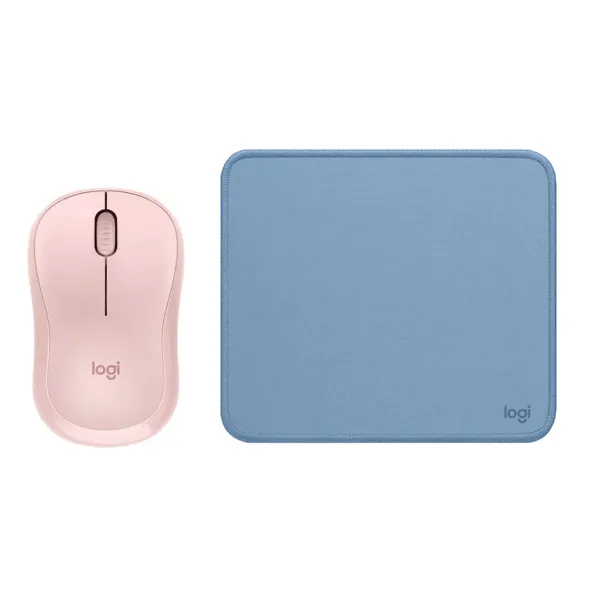 COMBO LOGITECH DE MOUSE M240 ROSADO PAD MOUSE 200X230 AZUL