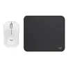 COMBO LOGITECH DE MOUSE M240 BLANCO PAD MOUSE 200X230 NEGRO