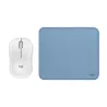 COMBO LOGITECH DE MOUSE M240 BLANCO PAD MOUSE 200X230 AZUL
