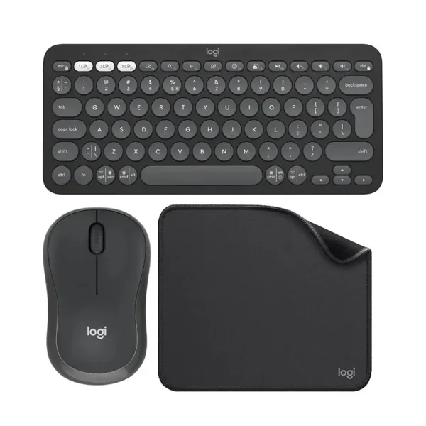 COMBO LOGITECH TECLADO K380S+MOUSE M240+PAD MOUSE 200X230 COLOR NEGRO