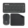 COMBO LOGITECH TECLADO K380S+MOUSE M240+PAD MOUSE 200X230 COLOR NEGRO