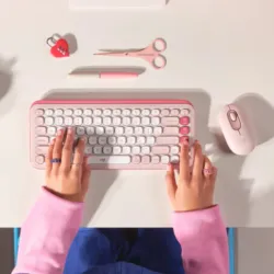 Combo Teclado + Mouse Logitech POP ICON + Mouse Pad DeskPad 300 x 700mm