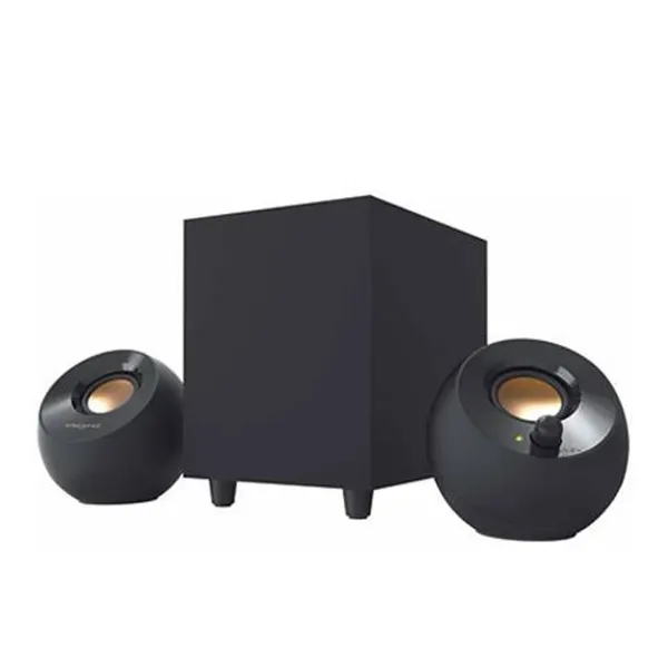 PARLANTE CREATIVE PEBBLE PLUS 2.1 8W/16W 3.5MM USB-POWER BLACK