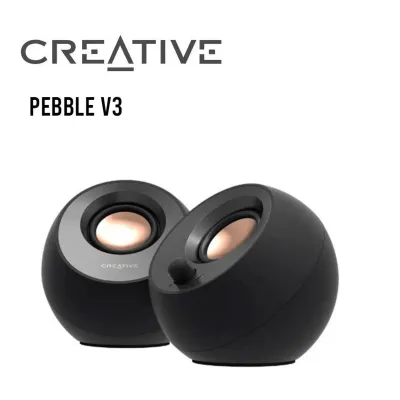 PARLANTE CREATIVE PEBBLE V3 2.0 8W/16W BT/3.5MM USB-C-POWER/AUDIO BLACK (51MF1700AA000)