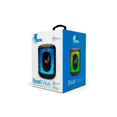 PARLANTE XTECH BEATWAVE TWS BLUETOOTH / USB / 3.5 MM 15H LED 5W BLACK