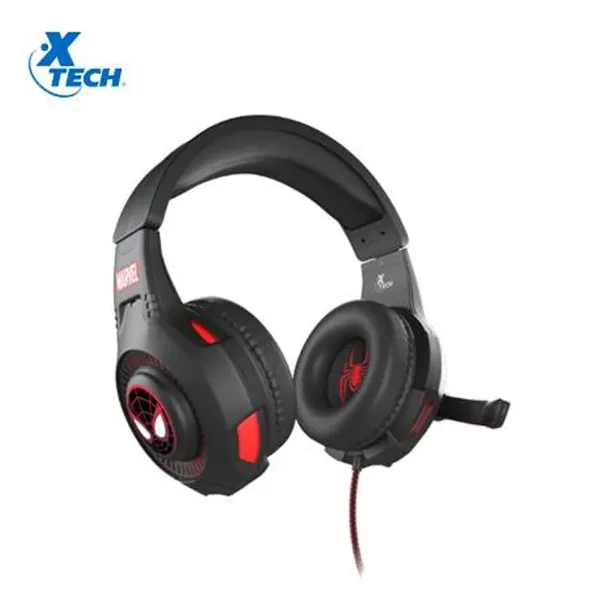 AUDIFONO C/MICROF.XTECH GAMING SPIDERMAN MULTIPLAFORM 3.5MM+USB-A CONTROL VOLUMEN/MUTE LED BLACK/RED