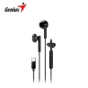 AUDIFONO C/MICROF. GENIUS HS-M366 IN-EAR USB-C BLACK