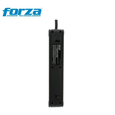 REGLETA DE 6 TOMAS FORZA  NEGRO 220V PS-1006B 03 MTRS