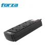 SUPRESOR DE PICOS DE 6 TOMAS FORZA  NEGRO 220V FSP-06MN