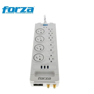 SUPRESOR DE PICOS DE 11 SALIDAS FORZA  110/240V  FSP-1011 USBW BLANCO