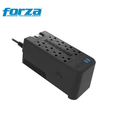 ESTABILIZADOR 1200VA  FVR-1222USB FORZA, 600W, 2USB,8 TOMAS